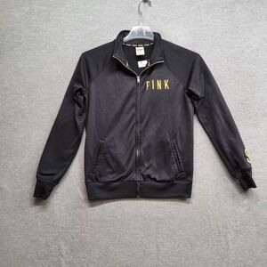San Francisco Giants Women Small Black Track PINK Victoria's Secret Full Zip